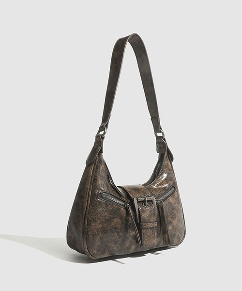 ショルダーバッグ バッグ ダブルジップベルトショルダーバッグ/Y2K/グランジ/韓国 レディース | lulufa | 04