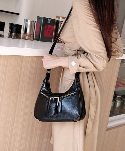 lulufa ショルダーバッグ バッグ ダブルジップベルトショルダーバッグ