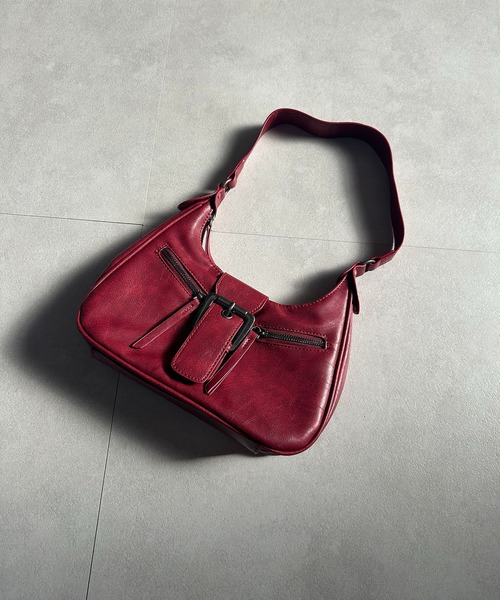 lulufa ショルダーバッグ バッグ ダブルジップベルトショルダーバッグ