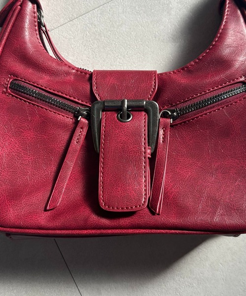 ショルダーバッグ バッグ ダブルジップベルトショルダーバッグ/Y2K/グランジ/韓国 レディース | lulufa | 19