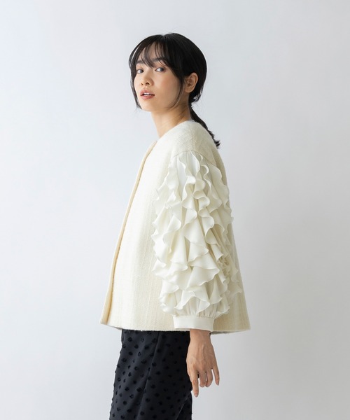 Sono（ソーノ） ツイードジャケット 1 ベージュ レディース : ZOZOTOWN