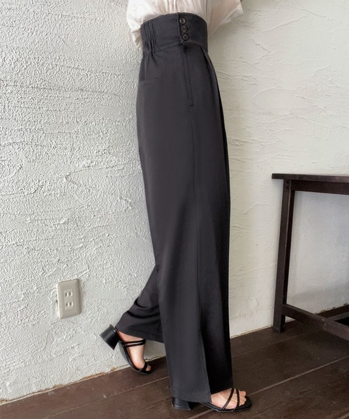 「LAUIR」 スラックス LARGE ダークベージュ レディース_画像3