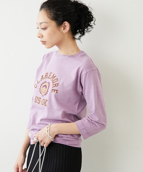 「Whim Gazette」 7分袖カットソー FREE パープル レディース_画像10