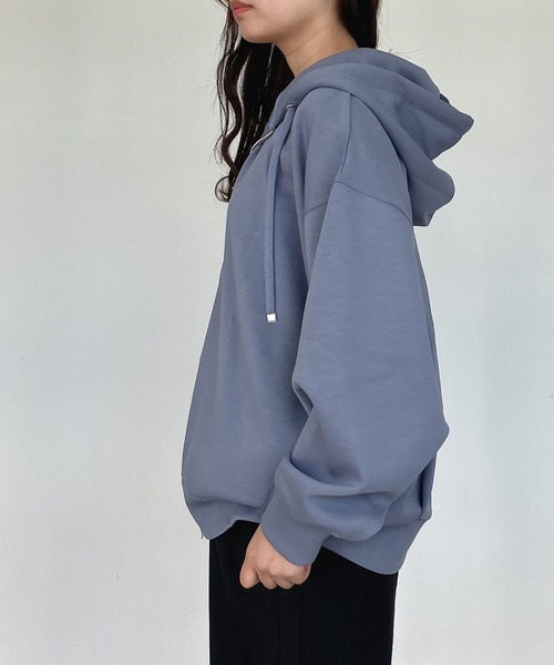 「AS KNOW AS plus」 ジップアップパーカー FREE 杢グレー レディース_画像4