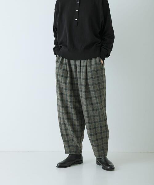 かぐれ パンツ ウールコットンチェックパンツ レディース : ZOZOTOWN