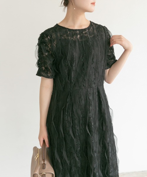 「URBAN RESEARCH ROSSO WOMEN」 半袖ワンピース 38 ミント レディースの画像