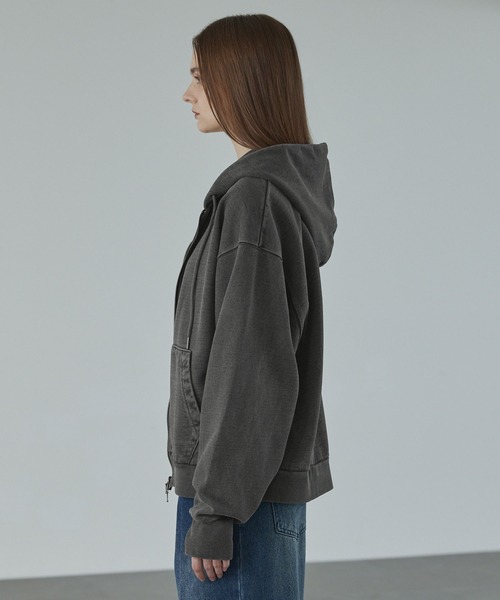 「CALLNE」 ジップアップパーカー M ダークグレー メンズ_画像4