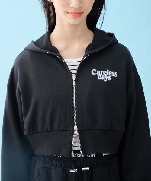 BISKEE パーカー ショート丈 ジップパーカー キッズ 子供服 女の子