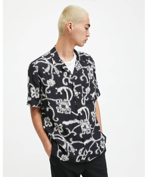 「ALLSAINTS」 半袖シャツ X-SMALL ブラック メンズ_画像5