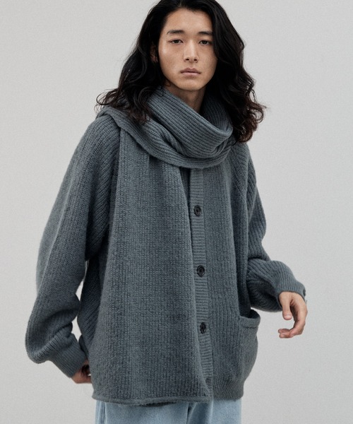 WYM LIDNM 「WYM LIDNM」 ニットカーディガン M グレー メンズ 