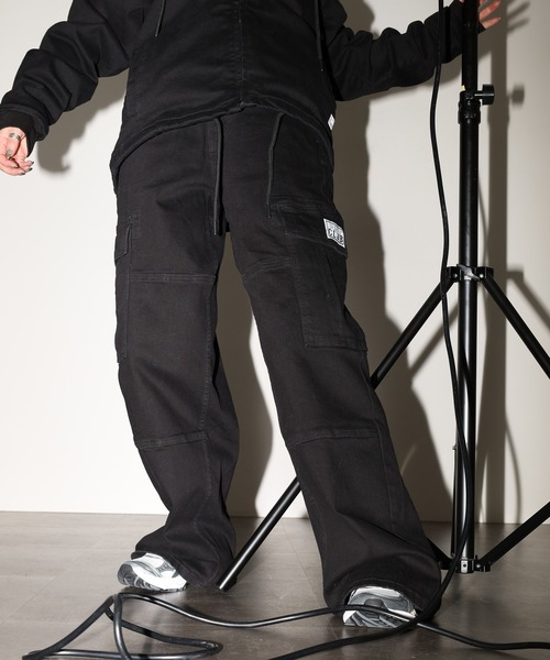 美品 PRO CLUB ストレッチ デニム カーゴパンツ ワイドシルエット PRO CLUB（プロクラブ） ワイドパンツ カーゴパンツ デニムカーゴ