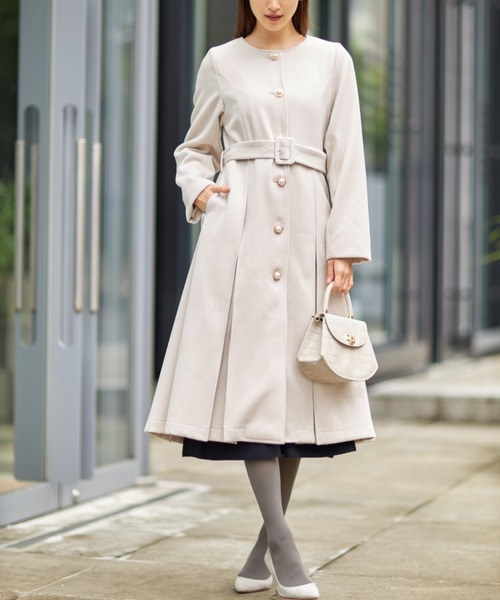 「tocco closet」 ノーカラーコート M アイボリー レディース_画像5