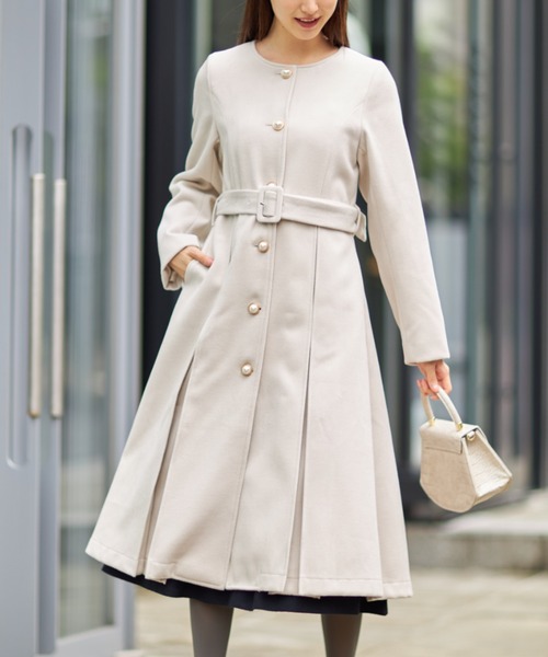 「tocco closet」 ノーカラーコート M アイボリー レディース_画像6