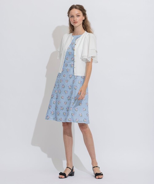 【未使用 】トッカ TOCCA ノースリーブ ワンピース L 定価46000円 TOCCA（トッカ） ノースリーブワンピース 6 ピンク レディース