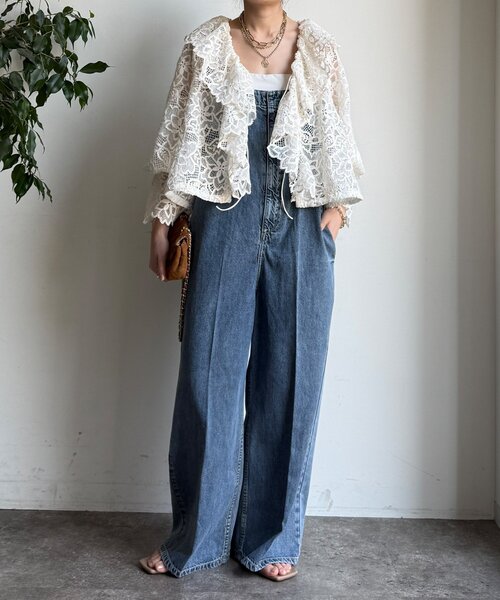 DouDou（ドゥドゥ） ブラウス シャツ レースボレロシャツ レディース