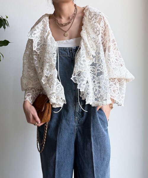 DouDou（ドゥドゥ） ブラウス シャツ レースボレロシャツ レディース