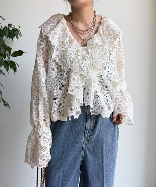 DouDou（ドゥドゥ） ブラウス シャツ レースボレロシャツ レディース