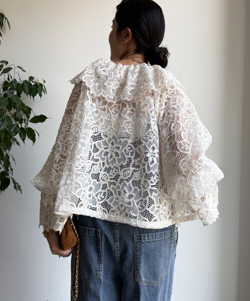 DouDou（ドゥドゥ） ブラウス シャツ レースボレロシャツ レディース