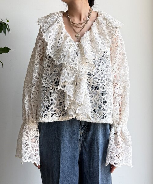 DouDou（ドゥドゥ） ブラウス シャツ レースボレロシャツ レディース
