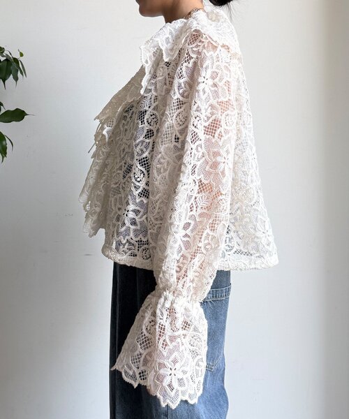 DouDou（ドゥドゥ） ブラウス シャツ レースボレロシャツ レディース