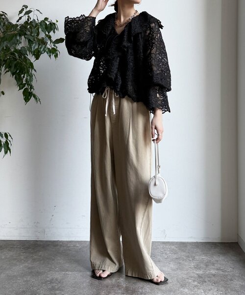 DouDou（ドゥドゥ） ブラウス シャツ レースボレロシャツ レディース