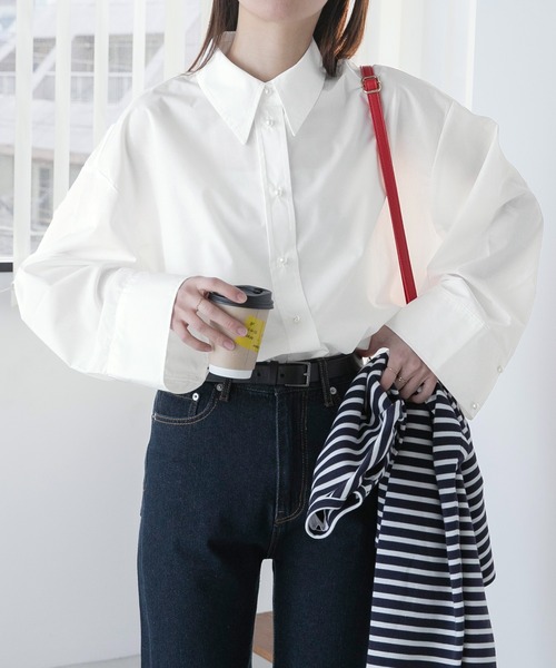 「BONLECILL」 長袖シャツ FREE オフホワイト レディース_画像2