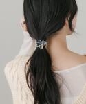 ヘアゴム クリアビーズモチーフヘアポニーの詳細画像2