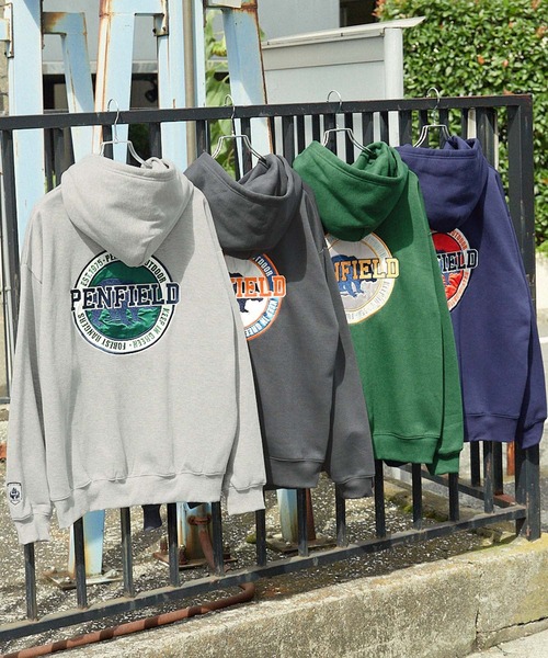 「PEN FIELD」 プルオーバーパーカー L アッシュグレー メンズ_画像2