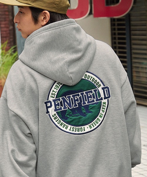 「PEN FIELD」 プルオーバーパーカー L アッシュグレー メンズ_画像4