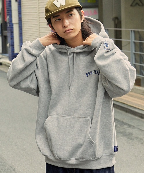 「PEN FIELD」 プルオーバーパーカー L アッシュグレー メンズ_画像5