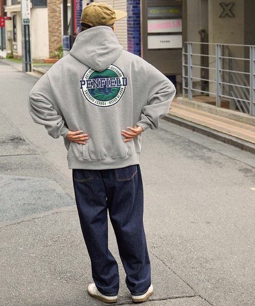 「PEN FIELD」 プルオーバーパーカー L アッシュグレー メンズ_画像8
