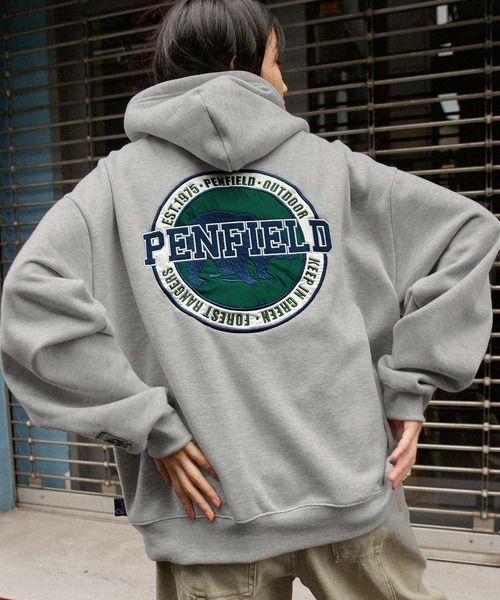 「PEN FIELD」 プルオーバーパーカー L アッシュグレー メンズ_画像9