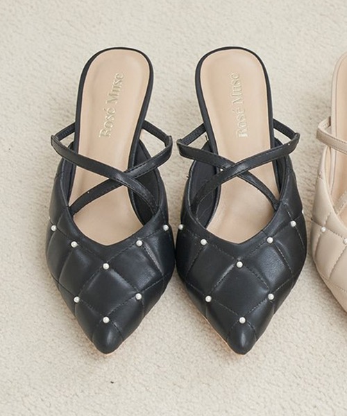 Rose Muse（ロゼミューズ） パンプス Quilting cross mule : ZOZOTOWN