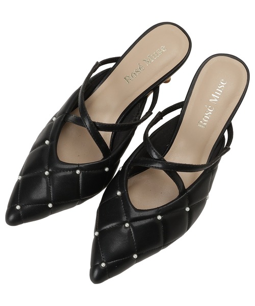 Rose Muse（ロゼミューズ） パンプス ミュール Quilting cross mule