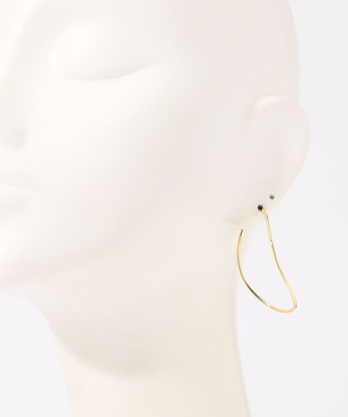 ピアス BAR Jewellery CONTOUR ゴールドピアス レディースの画像