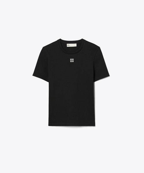 TORY BURCH（トリーバーチ） tシャツ 半袖 コットン リブ Tシャツ