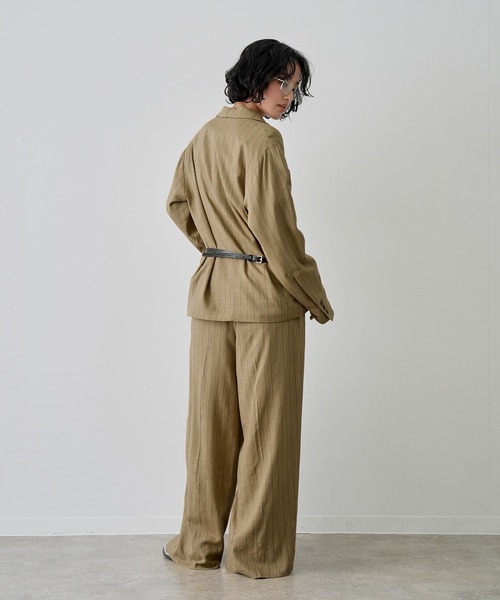 NOGLE ワイドパンツ スラックス パンツ 「NOGLE/ノグル」ストライプ