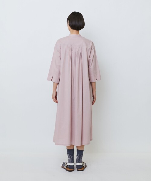 未使用　LOISIR ワンピース 税込30800円 LOISIR ワンピース オーガニックコットンローンスタンドカラー