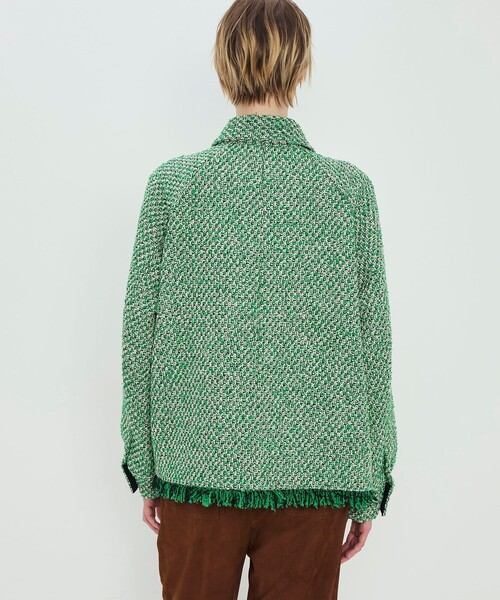 TOMORROWLAND .B コート アウター GREEN TWEED オーバーサイズ