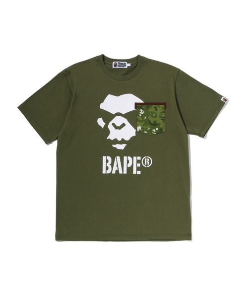 tシャツ MULTI PIXEL CAMO MAD APE FACE POCKET TEE メンズ レディースの画像