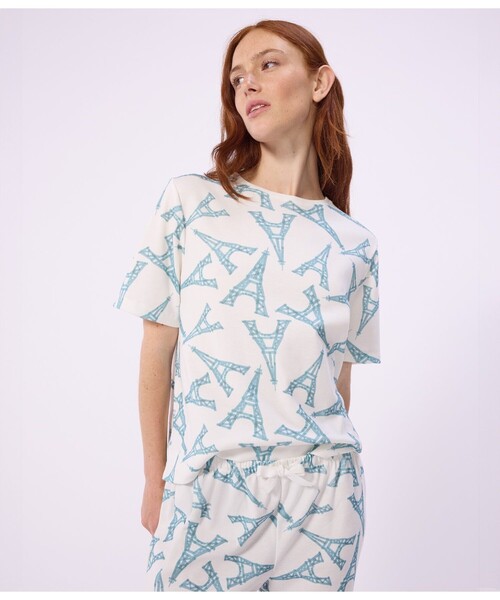 PETIT BATEAU（プチバトー） パジャマ ルームウェア エッフェル塔