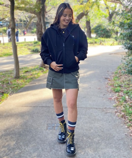 「Carhartt」 ジップアップパーカー X-SMALL グレー レディースの画像