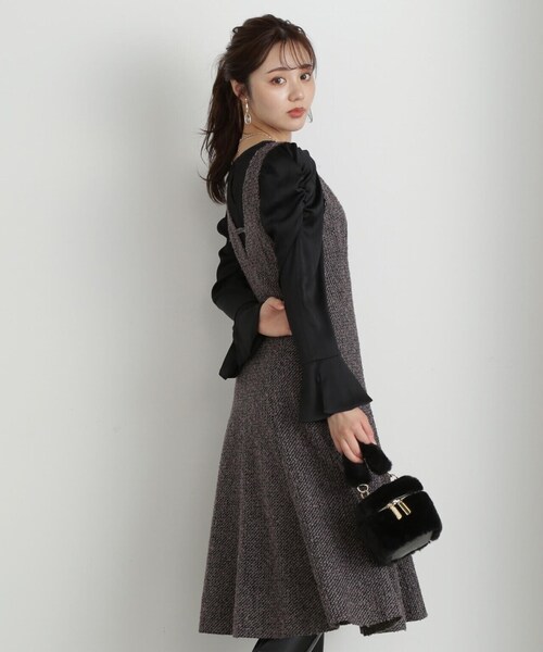 「PROPORTION BODY DRESSING」 サロペットスカート SMALL ダークグレー レディース_画像6