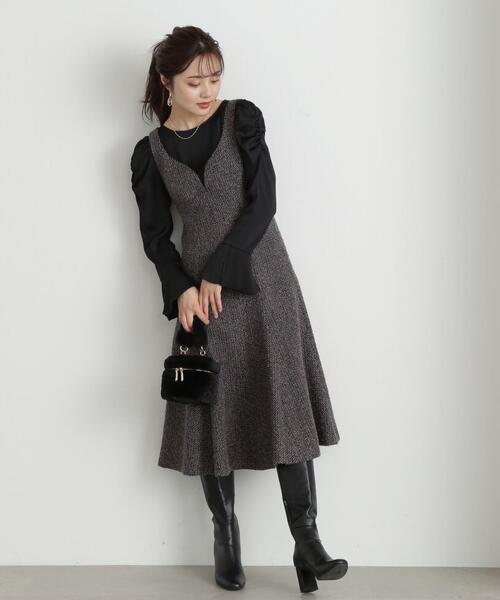 「PROPORTION BODY DRESSING」 サロペットスカート SMALL ダークグレー レディース_画像8