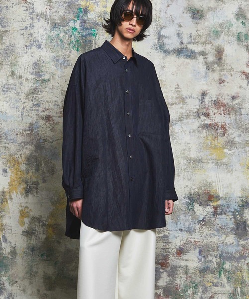 「MAISON SPECIAL」 長袖シャツ 1 ブラック メンズの画像