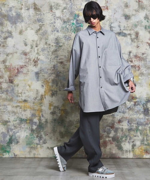 「MAISON SPECIAL」 長袖シャツ 1 ブラック メンズの画像