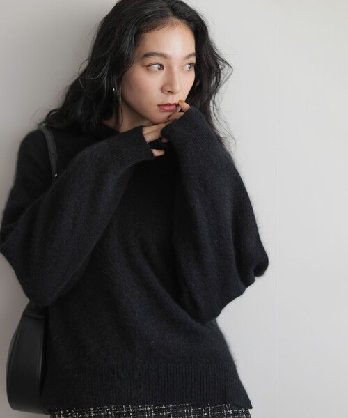 「組曲」 長袖ニット F ブラック レディース_画像9