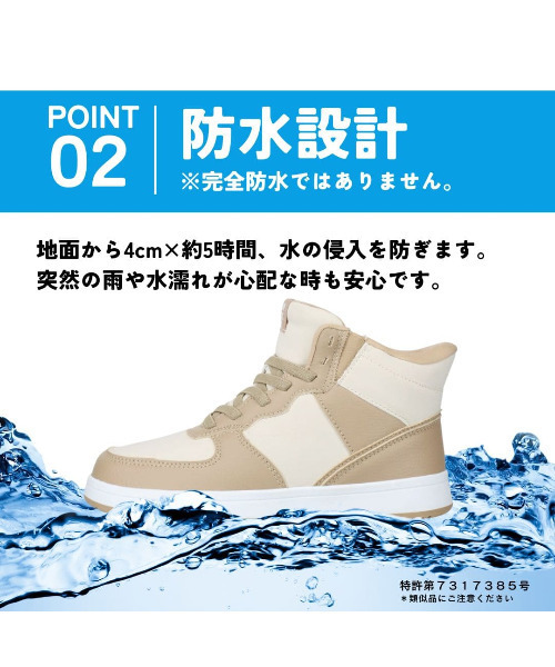 「CEDAR CREST」 ハイカットスニーカー 25.0cm サックスブルー レディース_画像7