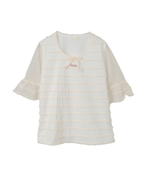 PINK HOUSE（ピンクハウス） tシャツ 半袖 トリコットオーガンジー