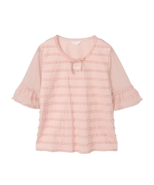 PINK HOUSE（ピンクハウス） tシャツ 半袖 トリコットオーガンジー
